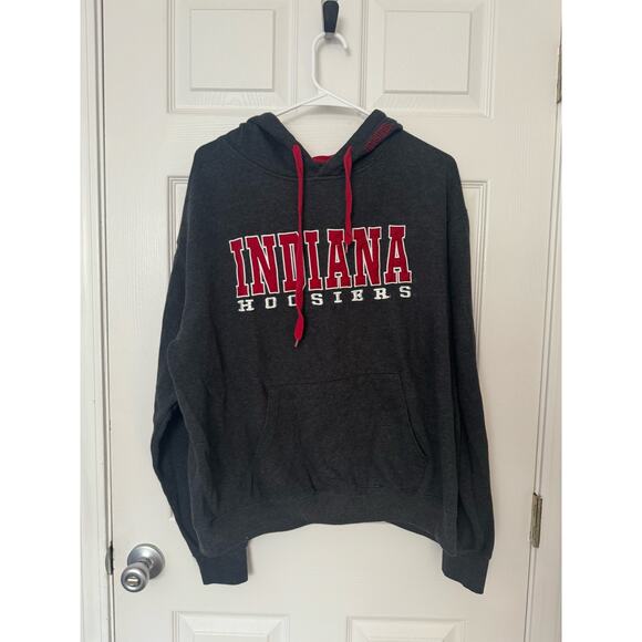 Stadium Indiana Hoosiers Black and Red Hoodie Sweatshirt Sz: XL - Picture 1 of 3